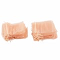 Miniatyrbillede 2 af 8: 100 STK Organza tasker 10x15 cm Gennemsigtige snoregaveposer Mesh bærbare smykkeposer snøre til bryllup Rose guld