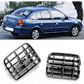 Miniatyrbild 4 av 5: Luftventilgaller, 2 st Central Kontroll Ventilpanel Mesh Grill Ventilutloppsgaller Passar Ersättning för THALIA I/CLIO II Luftventilgaller