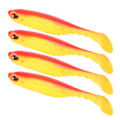 Miniatyrbilde 1 av 8: 4 STK AR48 75 mm/3,2 g Fishing Soft T Tail agn Kunstig naturtro simulering lokketilbehør