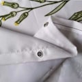 Miniatyrbillede 3 af 5: Udsøgt Green Leaf Floral Polyester badeforhæng - 180 X 180 cm
