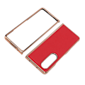 Pikkukuva 8 / 8: Phone case Nano Galvanoitu lehmännahkainen Cross Grain puhelimen cover Samsung Galaxy Z Fold 4 Red