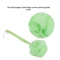 Miniatyrbilde 2 av 7: Grønt langt håndtak Supermykt badekardusjball Body Back Brush Mesh svamp