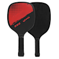 Miniatyrbild 8 av 8: Pickleball-racketset med ergonomisk design, 1 par träpickleball-paddel med 4 bollar och bärväska för inomhus- och utomhusträning, röd