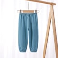 Miniatyrbillede 6 af 6: Børns lange bloomers i ren farve, åndbare, løse, afslappede lanternebukser til sommer, småbørn, piger og drenge, F02 100 cm / 39,4 tommer