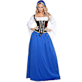 Pikkukuva 1 / 3: Baijerilainen Oktoberfest-palvelijan asu - Korkealaatuinen hieno pitkä mekko