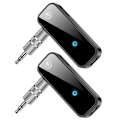 Miniatyrbillede 1 af 5: 2-pak Bluetooth-modtager, Bluetooth-biljackadapter, 5.0 Bluetooth-sender, bærbar trådløs 3,5 mm Aux Bluetooth-adapter