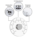 Miniatyrbild 3 av 5: Fönstertermometer för utomhus och inomhus, inget batteri krävs, transparent urtavla, vädertermometer, exakta avläsningar för hem, kontor, uteplats