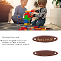 Pikkukuva 5 / 8: 200 kpl soikeat puiset napit käsintehty etiketti 2 reikää puiset koristenapit tee-se-itse scrapbooking askartelu