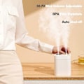 Miniatyrbild 4 av 5: Mini Portabel Batteridriven Luftfuktare, 28dB Tyst, Dubbla Munstycken, 5 Spraylägen med Strömindikator & Automatisk Avstängning Grön