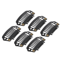 Miniatyrbillede 4 af 8: 100 STK Pyk Clips Usynlig Vindtæt 8 Tænder Hårforlænger Clips til Hat Fixing Sort