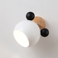 Miniatyrbillede 3 af 5: Væglampe Enkel Tegneserie Model Kvart Butt Sød Smuk Væglampe til Soveværelse Ingen Pære Panda Stil