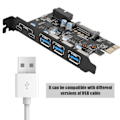 Pikkukuva 7 / 8: Monitoiminen PCB 5-porttinen TypeC-PCIe-laajennuskortti PCIe-sovitinkortti