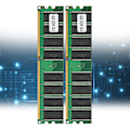Miniatyrbillede 8 af 8: 2 Stk Hukommelsesmodul Desktop Computer Dobbeltsidet 16Grain DDR 1GB 333MHZ PC&#8209;2700
