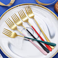 Miniatyrbillede 5 af 5: 5-delt Sæt af Frugtgafler i Rustfrit Stål til Desserter, Te, Kager - Moderne Design til Fester, Begivenheder, Bryllupper