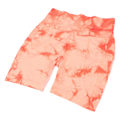 Miniatyrbild 8 av 8: Yogashorts för kvinnor med hög midja Snabbtorkande höftlyftande Slipsfärgade träningsshorts Orange Rosa M