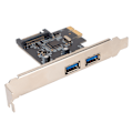Pikkukuva 5 / 8: PCI-E USB 3.0 -laajennuskortti, 2 porttia, 5 Gbps:n siirtonopeus, USB-hot swap, USB 3.0 -laajennuskortti Win XP:lle ja Vistalle