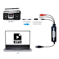 Miniatyrbilde 5 av 5: USB 3.5mm Lydopptak Redigeringskabel til Digital kompatibel Innspilling Analog til CD/MP3 Konverter-B13