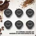 Miniatyrbillede 3 af 8: 6 stk plastik og rustfrit stål genopfyldelige genanvendelige kaffekapselfiltre Udskiftning af kurve