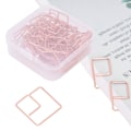 Miniatyrbillede 8 af 8: Papirclips i jern til kontor, firkantet dokumentbogmærke, markering, clips, kontorartikler