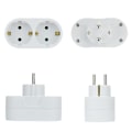 Miniatyrbilde 4 av 4: Adapter 2 stikkontakter Hunn Front