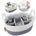 Miniatyrbillede 1 af 5: Bærbar Babyble Caddy Organizer - Børnehaveopbevaringsbeholder til bleer, servietter og toiletartikler - Praktisk morsgave