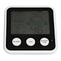 Miniatyrbild 2 av 8: Rumstermometer 3,7 tum LCD-skärm Hög noggrannhet Komfortnivåindikator Fuktighetssensor för hem kök kontor Svart