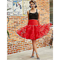 Pikkukuva 2 / 4: Petticoat-hame Rockabilly-mekko Crinoline Tutu Alushame - Punainen