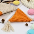 Miniatyrbild 3 av 4: Triangulär Stickad Flagga Väggbonad i Barnrummet: Orange