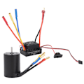 Pikkukuva 5 / 8: Vedenpitävä harjaton moottori 3650 3500KV 60A ESC-sarjalla 4 mm:n kullatulla banaaniliittimellä 1/10 RC-autoon