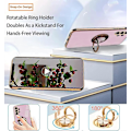 Miniatyrbillede 4 af 5: Etui til Samsung Galaxy A32 5Gi (Lilla), Samsung A32 5G Etui Stødsikkert, Belægning 360 Graders Beskyttelse Magnetisk Cover Bilholder Etu