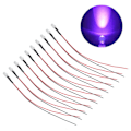 Pikkukuva 1 / 8: 10 kpl valodiodia 5 mm esikytketyt elektroniset LED-valodiodit koristeluun 5-12 V violetti valo