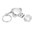 Miniatyrbillede 6 af 8: U Disk USB2.0 Bil Flash Drive Hukommelse Tegnefilm Metal Gave Computer Tilbehør Moonlight Silver64GB