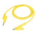 Miniatyrbillede 2 af 8: Krokodilleclips-testledninger Bananstikledningskabel Fleksibel til elektrisk test J.70035-1 4mmYellow