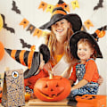 Miniatyrbilde 5 av 5: 72 stk Halloween Godteposer og 72 stk Halloween Klistremerker, Gaveposer Matpapirposer for Godteri, Kjeks, Nøtter, Halloween Dekorasjon