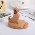 Miniatyrbillede 3 af 5: Træ smartphoneholder, dyretelefonholderplade til tablet og smartphone (klatrende gris)