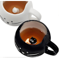 Miniatyrbilde 1 av 5: 2 stk. søtt katte kaffekoppsett keramisk kattunge te par kopp for katteelskere 355 ml kattekopp (svart og hvit)