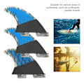 Miniatyrbillede 7 af 8: 3 stk. R/M/L glasfiber surfbræt finne G7 SUP paddleboard finne ror FCS surfbræt finne