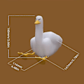 Miniatyrbillede 5 af 5: Sød Ande Natlampe, Lysende Langfinger Ande Silikone Squishy Lampe