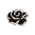 Miniatyrbillede 4 af 8: Kameliabrosche - Elegant og udsøgt broche med rhinsten til kvinder, tøj, silkeskærf, dekoration, gave, sort