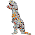 Pikkukuva 2 / 4: Dinosaurus Puhallus T-Rex Puku Lapsille Ja Aikuisille - Violetti