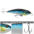 Miniatyrbillede 7 af 8: Synkende blyant Fisk lokker hårdt agn 3D øjne med krog splitring fiskegrej004