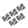 Miniatyrbilde 6 av 8: 5 stk Etikettmaskintape 9mm laminert vanntett fargefast multifunksjonstape for PT D210 PT D200 PT H110 PT D400 Hvit på grønn Bze 725