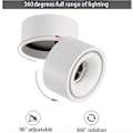 Pikkukuva 4 / 5: 10W LED-kattospotit kattovalaisin, säädettävä lampun rungon kulma, säädettävät kattospotit, LED-kattovalaisimet, 10x10x10cm (valkoinen-4000k) -J