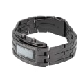 Miniatyrbillede 7 af 8: LED-ur Unik Binær Time Mode Display Konveks buestruktur Vandtæt LED-armbåndsur Elektronisk ur Sort L