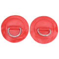 Miniatyrbilde 1 av 8: 2 stk oppblåsbare båtkajakk DRing Pad Patch PVC Marine rustfritt stål fast spenne (rød)