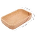 Pikkukuva 7 / 8: Puinen ruokalautanen Hedelmävälipalatarjotin Teetarjotin Ravintolan säilytyslautanen (22*14*4,5 cm)