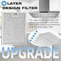 Miniatyrbillede 3 af 5: 3 stk. W10169961A Emhættefilter til 12X10,5 tommer
