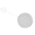 Miniatyrbilde 3 av 8: 3D julevinduslys Batteridrevet snøfnuggmønster Akryl Rund LED juledekorativ lampe for dør