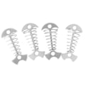 Miniatyrbilde 8 av 8: 4 stk fiskebeinsteltnagler i aluminiumlegering rustfritt stål utvidet plankegulv baldakinplugger med fjær sølv