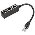 Miniatyrbilde 8 av 8: RJ45 Ethernet Adapter Kabel Forlengelsesfunksjon 1 til 3 Port Excellent Connection Splitter Adapter med 1 m kabel for hjemmet